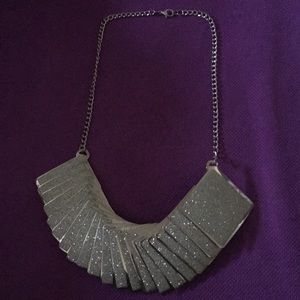 Silver glitter necklace